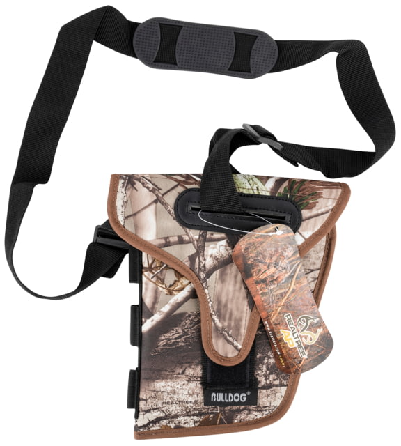 Bulldog Cases & Vaults Bandolier Shoulder Holster, Revolver w/wo Scope, 5.50-6.50in Barrel, Ambidextrous, Realtree APHD, DCBAN6 by USA Bulldog Cases & Vaults Shoulder Holsters