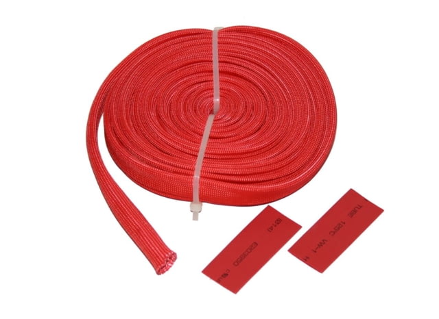 Bulldog Winch Wire Sheathing, High Heat Fiberglass 10mm x 25ft 3/8in, Red, 20138 by USA Bulldog Winch Specialty Outdoor Gear