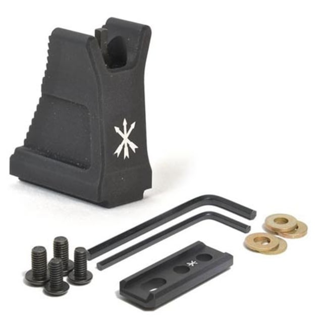 Unity Tactical M-LOK Compatible FUSION Adapter Black FUS-MFA W/ Unity Tactical Fixed Front Sight Black FUS-S2B
