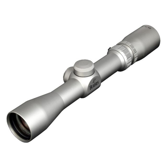 Burris Handgun 2-7x32 mm Rifle Scope 1 in Tube Second Focal Plane Nickel Non-Illuminated Plex Reticle MOA Adjustment Silver
