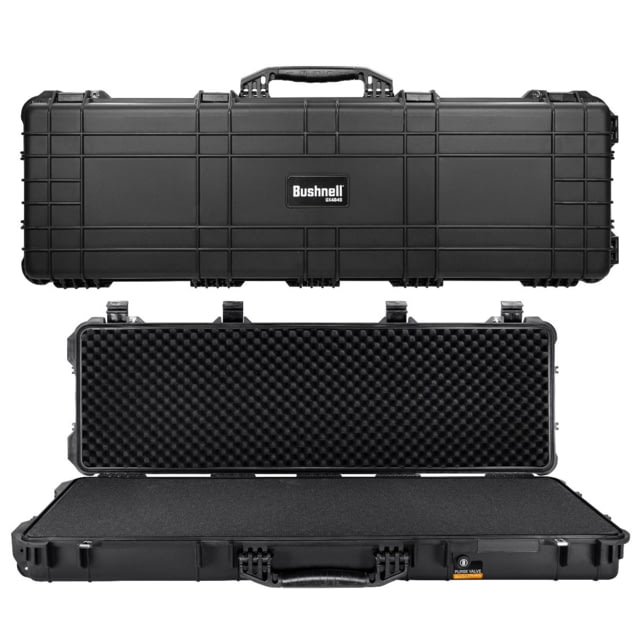 Bushnell 38in Waterproof Roller Hard Rifle Case w/Foam Black - Bushnell