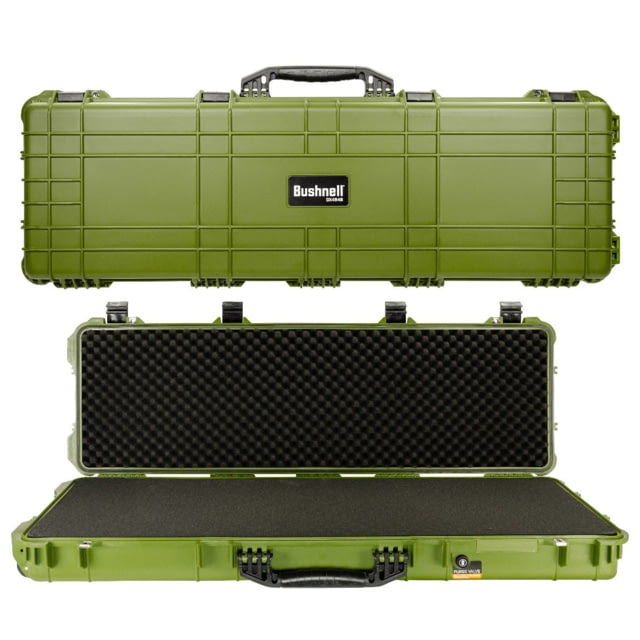 Bushnell 53in Waterproof Roller Hard Rifle Case w/Foam Green - Bushnell