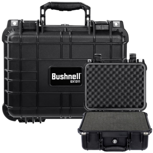Bushnell Compact 13.37in Waterproof Gear Hard Case w/Foam, Black, BN00001 by USA Bushnell Hard Gun Cases