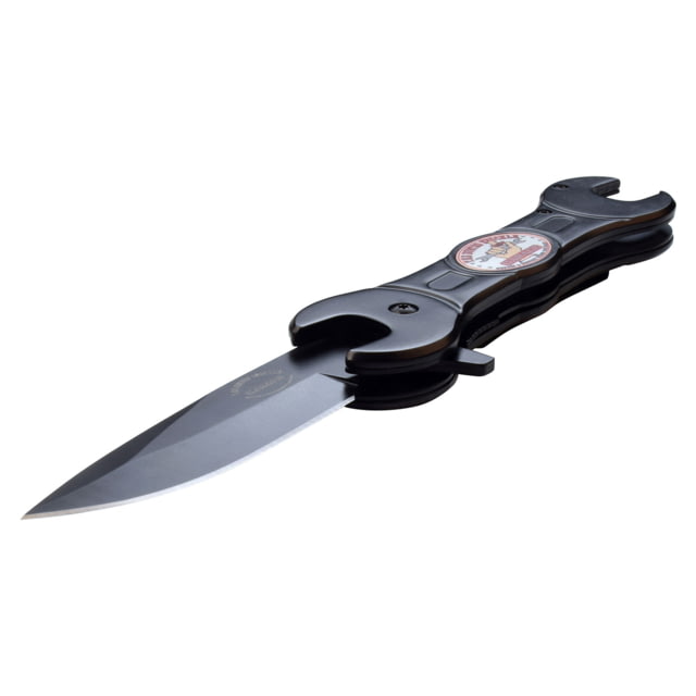 Busted Knuckle Garage Spring Assisted Knife 3in 3Cr13 Stainless Steel Drop Point Black - Busted Knuckle
