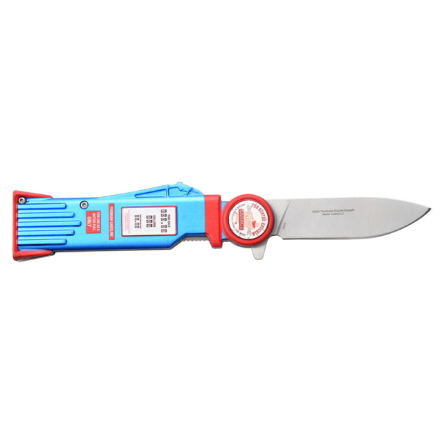 Busted Knuckle Garage Spring Assisted Knife 3in 3Cr13 Stainless Steel Drop Point Blue - Busted Knuckle