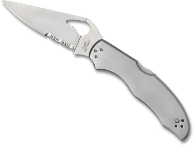Byrd by Spyderco Harrier 2 Folding Knife 3.36 in Partially Serrated Blade Stainless Steel Handle - Byrd