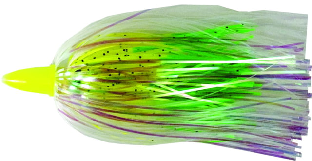 C&H Lures Smoker Choker Trolling Lure 4in Chartreuse/Green/Pearl Skirt Luminescent Head