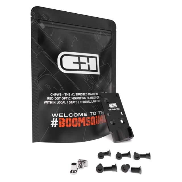 C&H Precision Optic Mounting Plate For Dan Wesson DWX to RMR/SRO/HOLO Anodized Finish Black Includes Mounting Screws