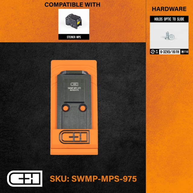 C&H Precision Weapons Optics Adapter Plate S&w M2.0 Core Steiner MPS - C&H Precision Weapons