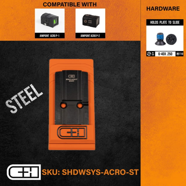 C&H Precision Weapons Optics Adapter Plate Shadow Systems Aftermarket Slide Aimpoint ACRO - C&H Precision Weapons