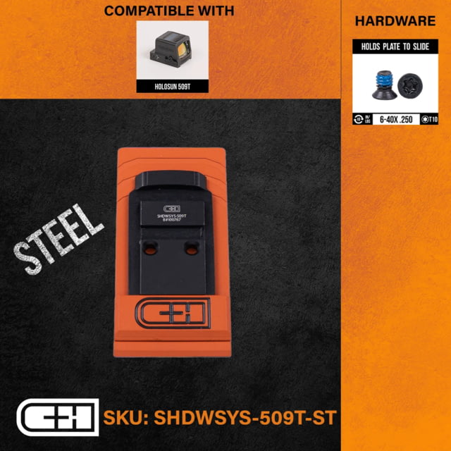 C&H Precision Weapons Optics Adapter Plate Shadow Systems Aftermarket Slide Holosun 509T - C&H Precision Weapons