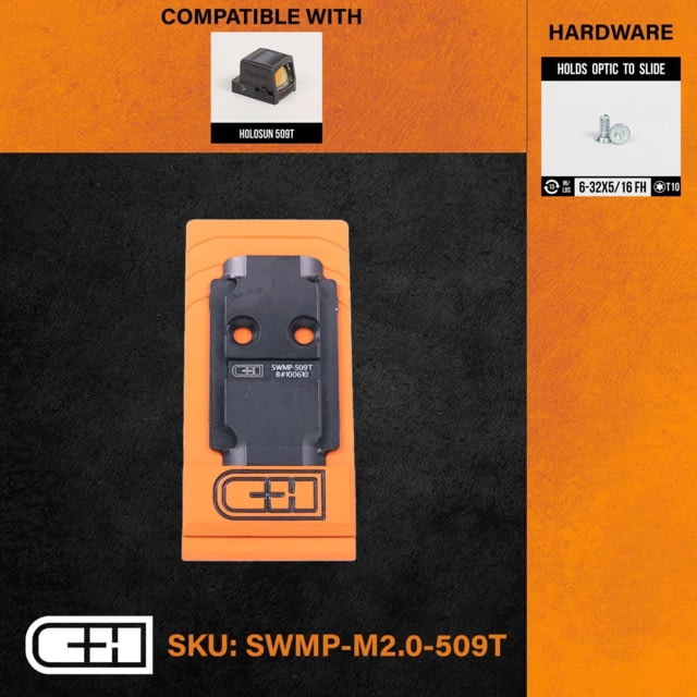 USED C&H Precision Weapons S&W M2.0 CORE Adapter Plate Holosun 509T Black  EDEMO2 Condition Parts Only/Salvage Wrong Product - C&H Precision