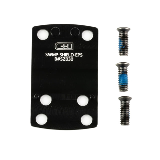 C&H Precision V4 S&W M&P 2.0 SHIELD Adaptor Plate, Holosun EPS/EPS CARRY/SCS CARRY, Anodized Finish, Black, SWMP-SHIELD-EPS by USA C&H Precision Weapons Red Dot Sight Mounts