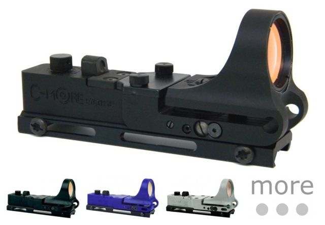 C-MORE Railway Red Dot Sight w/Click Switch, Blue, 8 MOA CRWBB-8 by USA C-More Red Dot Sights