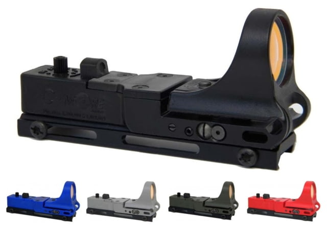 C-MORE Railway Red Dot Sight w/Standard Switch, Blue, 8 MOA RWBB-8 by USA C-More Red Dot Sights