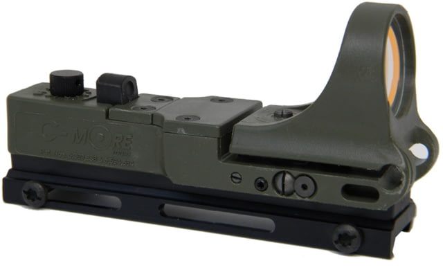 C-MORE Tactical Railway Red Dot Sight w/Click Switch Olive Drab Green 4 MOA