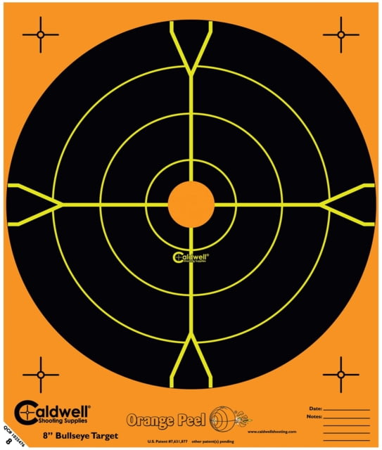 Caldwell 8in Bullseye Target, 5 Sheets, 1166109 by USA Caldwell Shooting Paper Targets