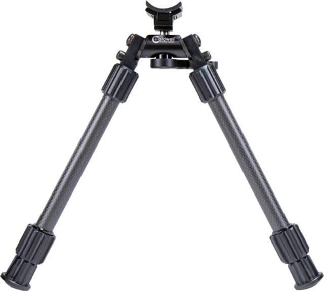 Caldwell Accumax Carbon Fiber Premium Swivel Stud Bipod, 9in-13in, Black, 1092516 by USA Caldwell Shooting Bipods