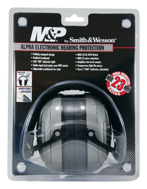 Smith & Wesson Smith & Wesson Alpha Electronic Ear Muff 23NRR - $61.99 at Optics Planet