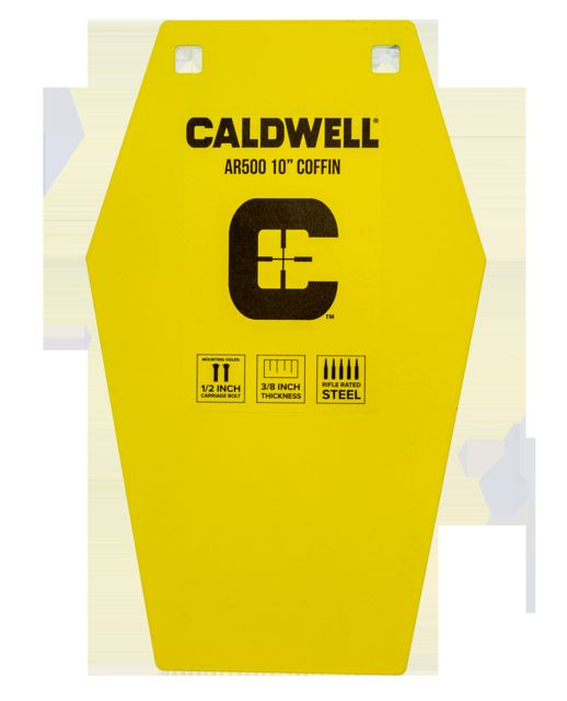 Caldwell AR-500 Steel Targets 10in Coffin Yellow