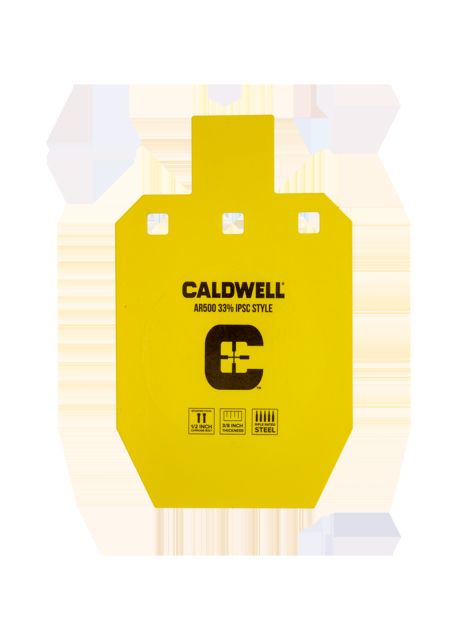 Caldwell AR-500 Steel Targets 33 Percent IPSC Yellow