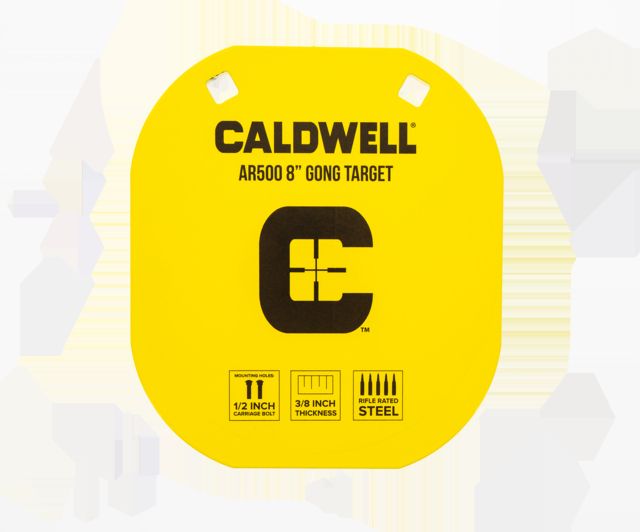 Caldwell AR-500 Steel Targets 8in Caldwell C Yellow