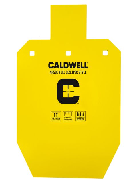 Caldwell AR-500 Steel Targets Full Size IPSC Yellow - Caldwell