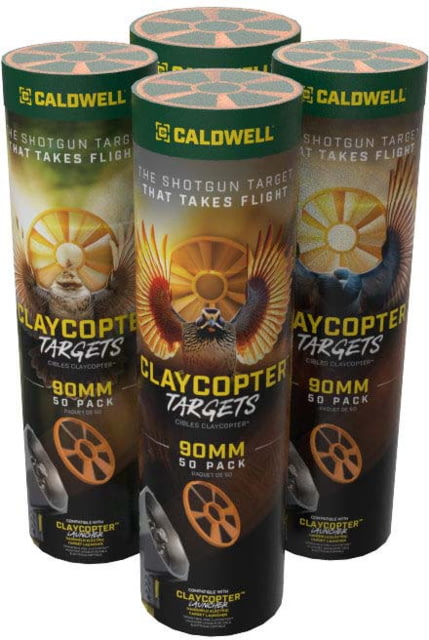 Caldwell ClayCopter 90mm Polymer Target 50 Pack Tube Orange