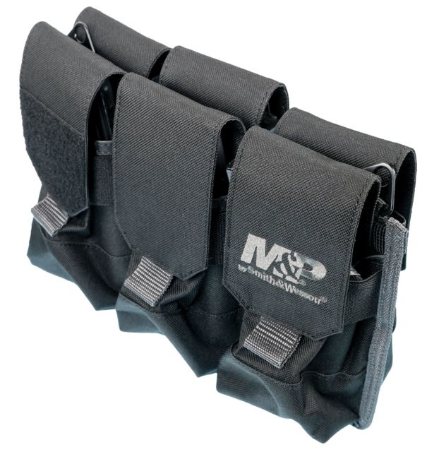 Smith & Wesson Pro Tac 6 AR/AK Magazine Pouch Black With M&P Logo - Smith & Wesson