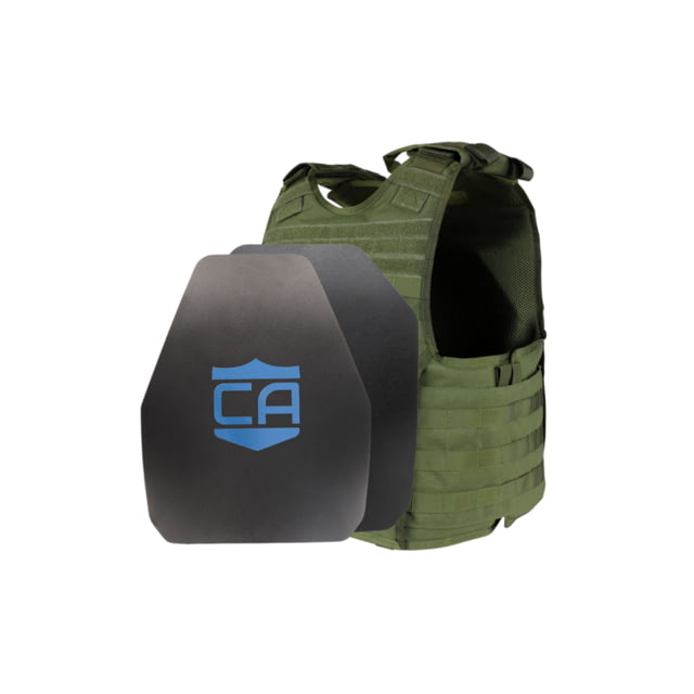 Caliber Armor Condor EXO&AR550 Level III+ Standard Complete Plate Carrier Package Shooter/SAPI OD Green  Small/Medium 19-AR550-E - Caliber Armor