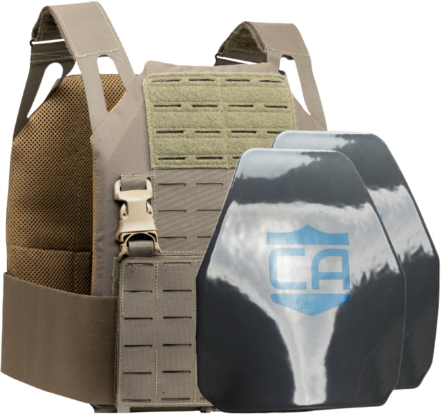 Caliber Armor Caliber AR550 DV8 - Level III+ Body PolyShield Armor Complete Plate Carrier Package Shooters Cut Ranger Green 10x12in - Caliber Armor