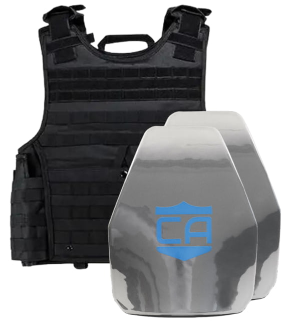 Caliber Armor AR550 III+ VISM Expert 8x10 Body Armor Package PolyShield Spall Coating Black 8 x 10 - Caliber Armor
