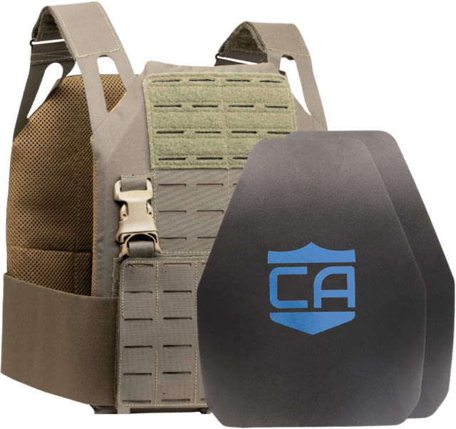 Caliber Armor Caliber AR550 DV8 - Level III+ Body Armor Complete Plate Carrier Package Shooters Cut Ranger Green 11x14in - Caliber Armor