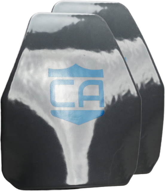 Caliber Armor AR550 Level III+ PolyShield Armor Plate - Pack of 2 Shooters Cut Multi-Curved 8x10 inch - Caliber Armor
