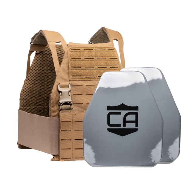 Caliber Armor Caliber AV2 DV8 RF2 Complete Plate Carrier Package Coyote Tan 11x14in - Caliber Armor