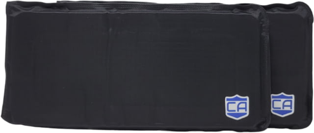 Caliber Armor CaliberX Level IIIA DuPont Kevlar Soft Armor Side Plate - Pack of 2 4.5x10 inch Black Non-Curved SAPI - Caliber Armor