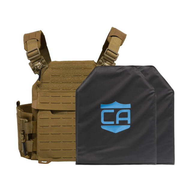 Caliber Armor CaliberX Soft IIIA/HG2 Recon Complete Plate Carrier Package Coyote Tan Medium - Caliber Armor