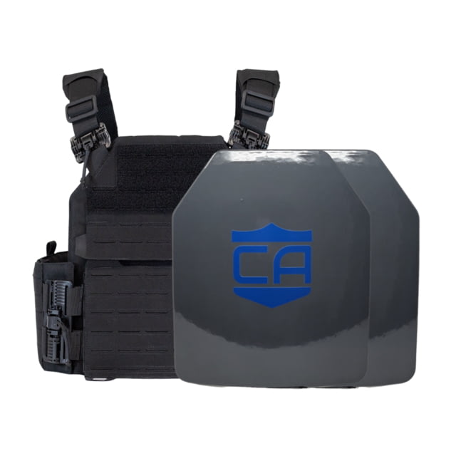 Caliber Armor CaliberHX Speed NIJ IIIA/HG2 Recon Complete Plate Carrier Package SAPI Black 10x12in/Medium - Caliber Armor
