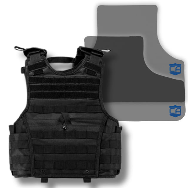 Caliber Armor CaliberX IIIA Package w/ Overt Body Complete Plate Carrier Package Black Extra Small - Caliber Armor