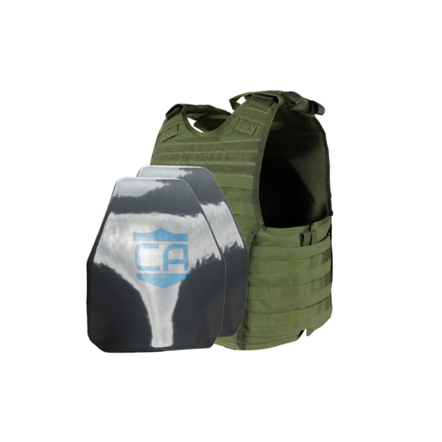Caliber Armor Condor EXO&AR550 Level III+ PolyShield Complete Plate Carrier Package Shooters OD Green  Small/Medium - Caliber Armor
