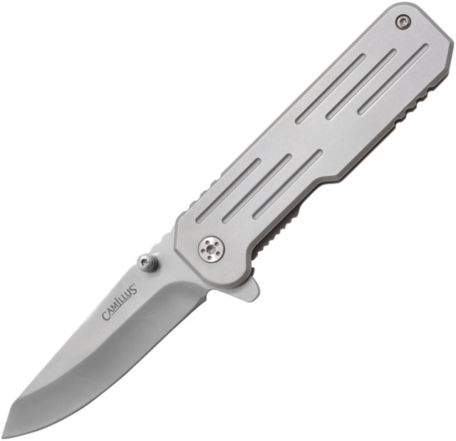 Camillus Knives Choff Framelock Folding Knife 2.75" titanium coated 3Cr13 stainless blade Gray titanium finish stainless handle - Camillus Knives