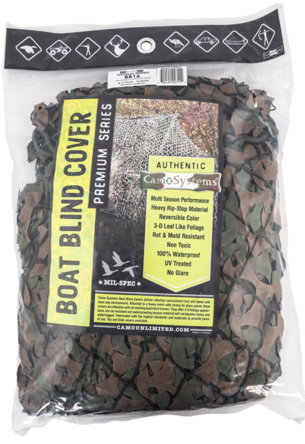 Camo Systems  Military Boat Concealment Green/Brown 5' X 19' Ripstop - Camo Unlimited