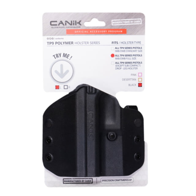 CANIK POLY UNIV LH BLK FULL SIZE - Canik