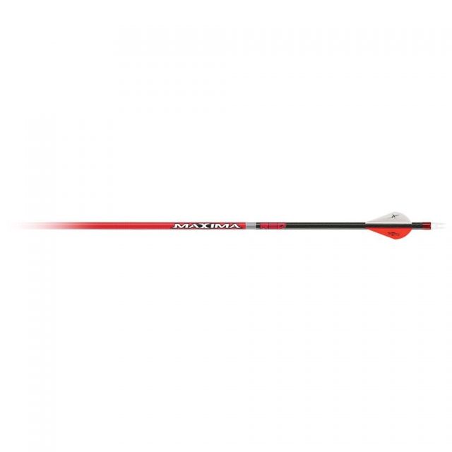 Carbon Express Maxima Red Hunting Arrows .250 0.295 in 0.4 Spine Black/Red/White Shafts 12 Pack