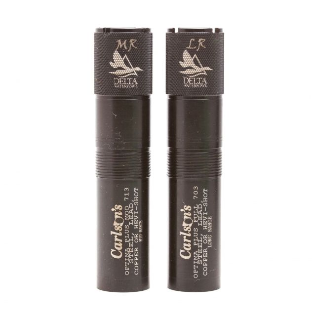 Carlson's Choke Tubes Beretta Optima Plus 12 Gauge Delta Waterfowl 2 Pack MR & LR Black - Carlsons Choke Tubes