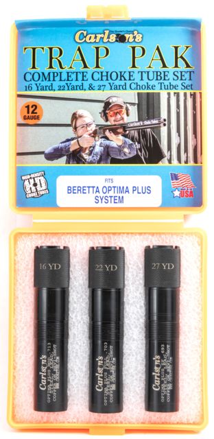 Carlson's Choke Tubes Trap Pack Choke Tube Set Beretta Optima Plus 12 gauge Black - Carlson's Choke Tubes