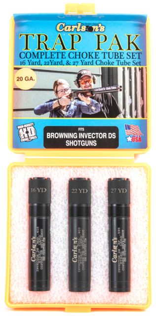 Carlson's Choke Tubes Trap Pack Choke Tube Set Browning Invector DS 20 gauge Black - Carlson's Choke Tubes