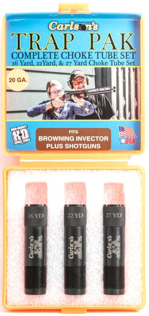 Carlson's Choke Tubes Trap Pack Choke Tube Set Browning Invector Plus 20 gauge Black - Carlson's Choke Tubes