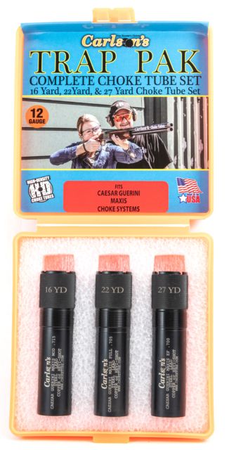 Carlson's Choke Tubes Trap Pack Choke Tube Set Caeser Guerini Maxis 12 gauge Black - Carlsons Choke Tubes