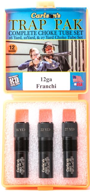 Carlson's Choke Tubes Trap Pack Choke Tube Set Franchi Pre 99 12 gauge Black - Carlsons Choke Tubes
